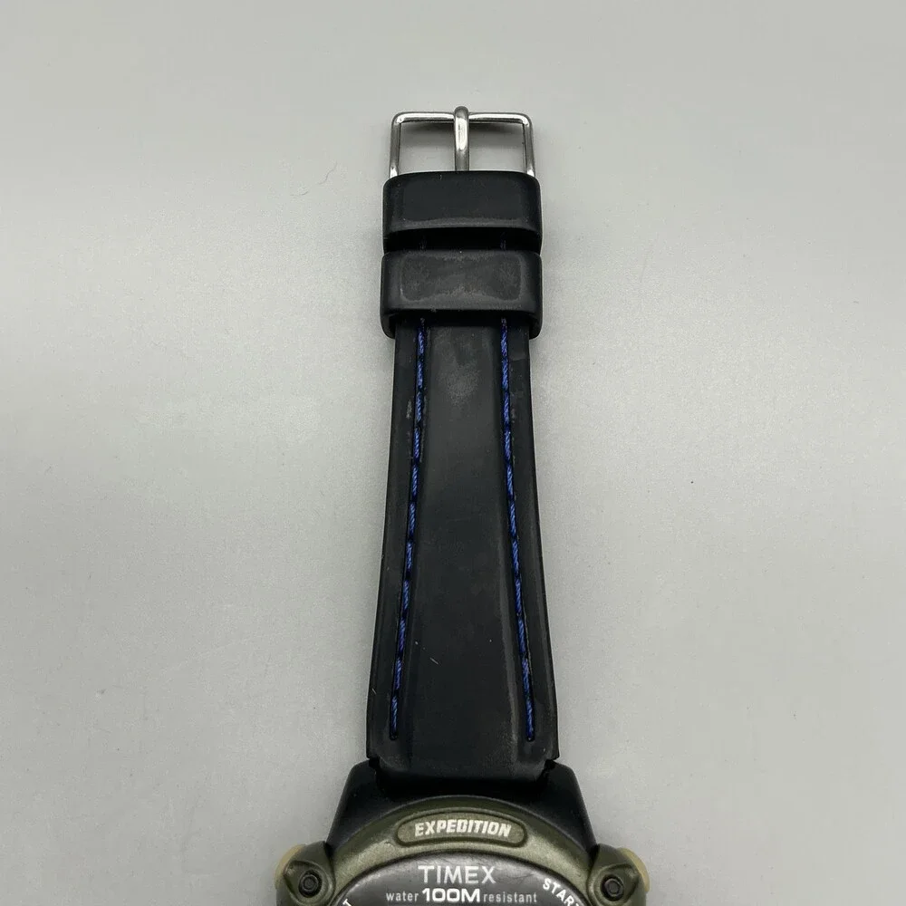 Timex Expedition Indiglo Mens Watch 39mm Digital Black Green WR 100M Timerr